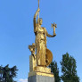 Statue représentant la France des cinq parties du monde 