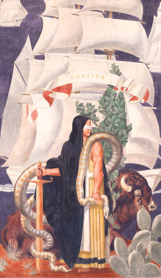 Allégorie de la justice, fresque du forum 