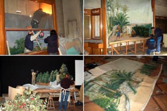 Restauration des dioramas © Maureen Murphy, Cité nationale de l'histoire de l'immigration