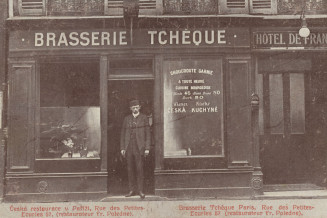 Postcard, Anonymous (photographer), Brasserie Tchèque, Paris, between 1900 and 1914