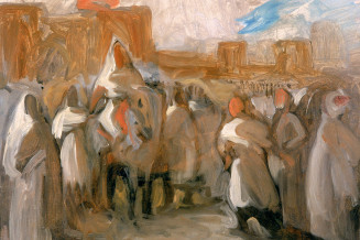 Eugène Delacroix, Le Sultan du Maroc Mulay Abd-Er-Rahman recevant le comte de Mornay, ambassadeur de France, 1832