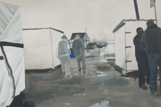 Peinture : La Lande, 13 décembre 2015 de Pascale Consigny