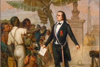 Peinture de Alphonse Garreau, Allégorie de l’abolition de l’esclavage à la Réunion, 20 décembre 1849, musée du quai Branly