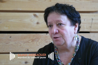 Capture d'écran de l'entretien avec Samia Messaoudi