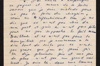 Moise Kisling, lettre à sa femme Renée, 19 octobre 1940