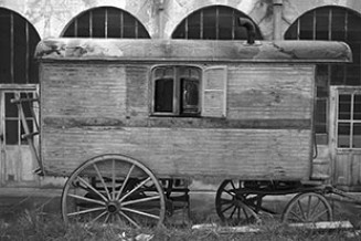 Une roulotte de Gitans