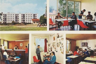 Carte postale du foyer de l’Avenue du Parc d’Argenteuil, série produite par la Sonacotra dans les années 1970