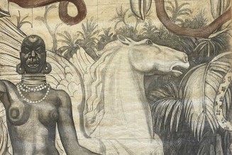 Poncif de la fresque du salon Afrique par Louis Bouquet