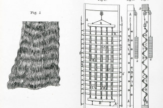 Brevet déposé par Mariano Fortuny y Madrazo (1871-1949 ) le 10 juin 1909 à l’Office national de la propriété intellectuelle, pour un "Genre d'étoffe plissée ondulée" © Source : Archives INPI