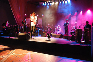 Concert de Salah Gaoua. Photo Awatef Chengal © Cité nationale de l'histoire de l'immigration