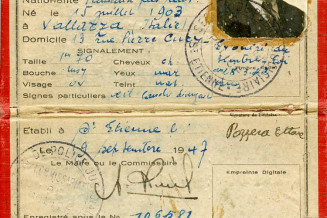 Carte d'identité d'Ettore Pozzera