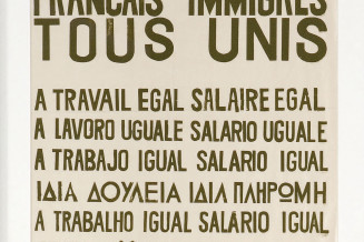 Affiche travailleurs tous unis