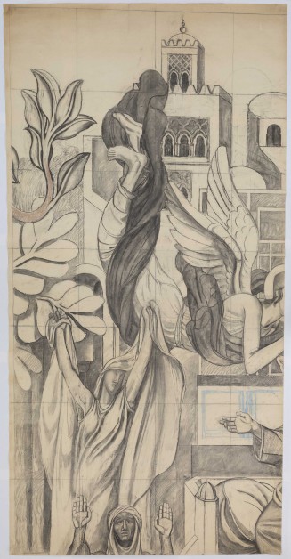 Poncif de la fresque réalisée pour le salon Afrique par Louis Bouquet