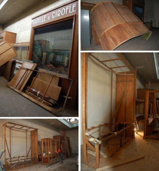 Démontage des dioramas © Maureen Murphy, Cité nationale de l'histoire de l'immigration