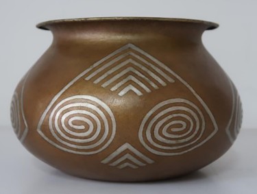 Vase en laiton et argent de Jean Dunand