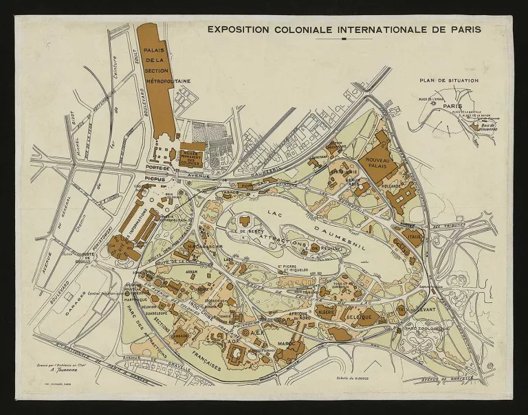 Plan de l'Exposition colonial