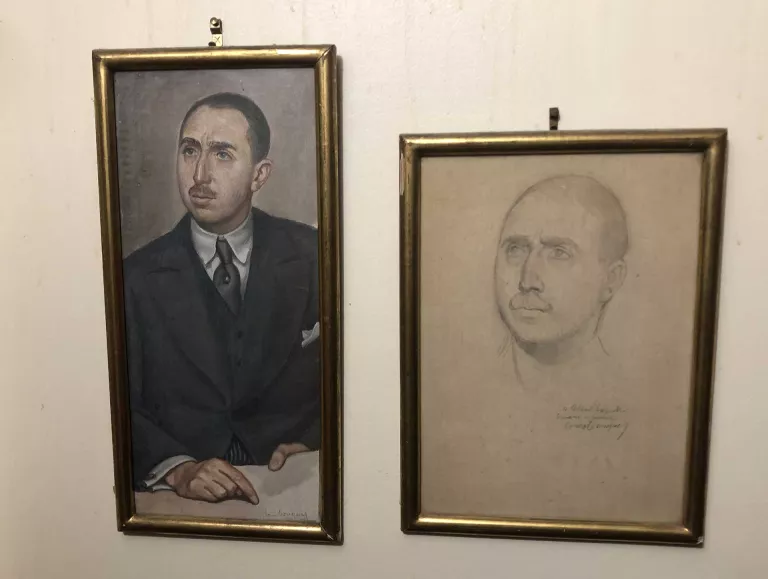 Esquisses préparatoires pour le portrait collectif représentant L’architecte Albert Laprade et ses collaborateurs devant le Palais de la Porte Dorée