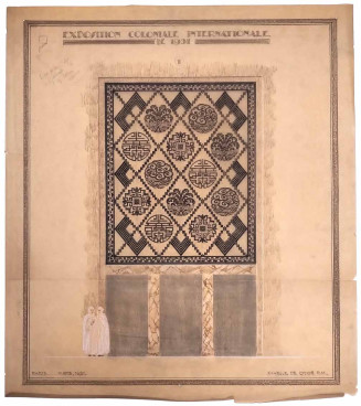 Dessin d’une grille du salon d’honneur de la Section métropolitaine