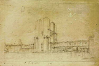Projet d’entrée d’honneur de l’Exposition coloniale réalisé par Léon Bazin et Henri Navarre en 1929