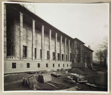 La façade en chantier