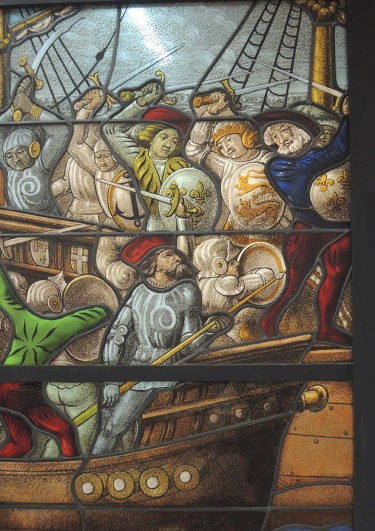 Un vitrail de l’église de Villequier par Emile Brière